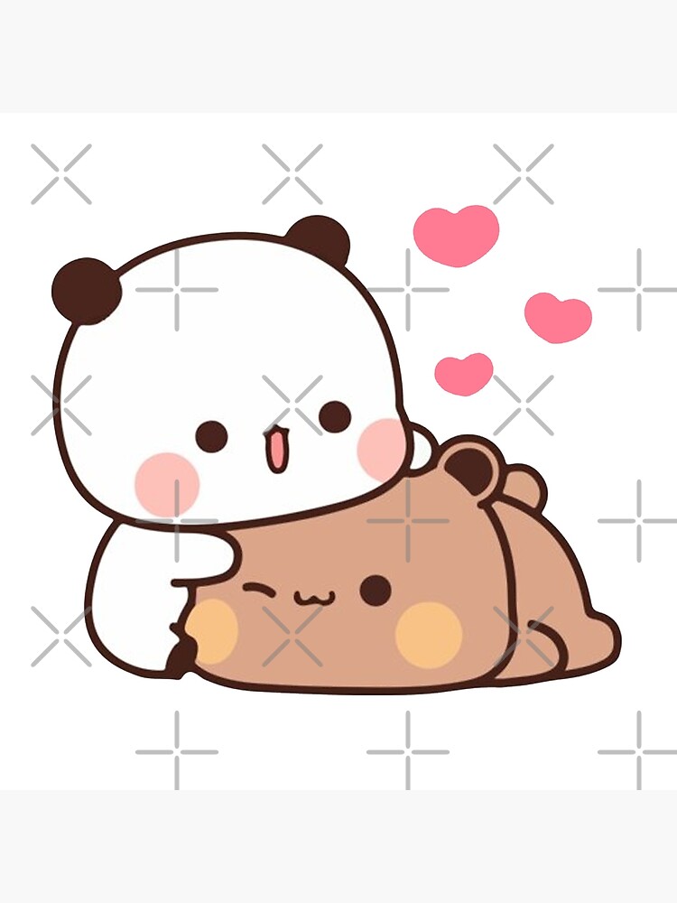 Panda And Brownie Bear Couple by mocha--cat