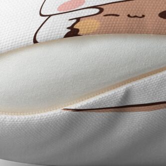 Alternate view of Panda And Brownie Bear Couple Throw Pillow