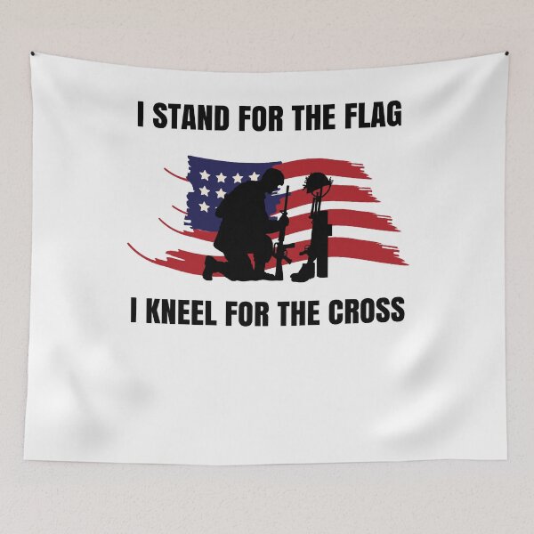 Item preview, I Stand For The Flag Kneel For The Cross designed and sold by Club7Studios.