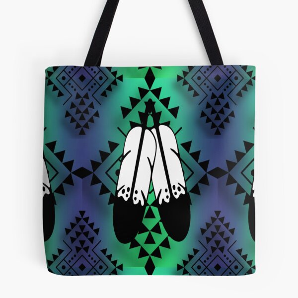 Item preview, Navy Blue / Lime Green / Black Gradient Double Feather Native Print designed and sold by JMWCD.