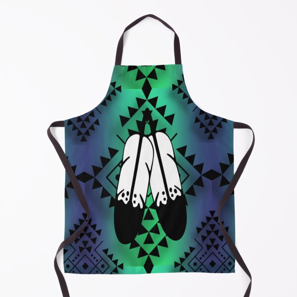 Item preview, Navy Blue / Lime Green / Black Gradient Double Feather Native Print designed and sold by JMWCD.