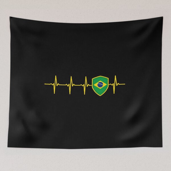 Item preview, BRAZIL Heartbeat Flag designed and sold by Just Be Different.