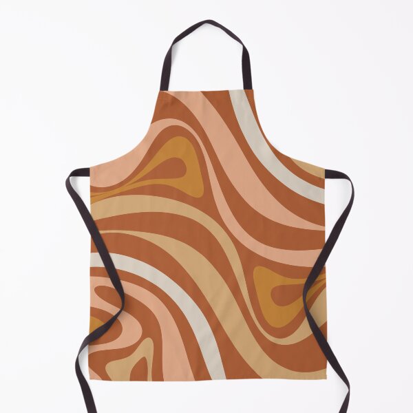 Vista previa del artículo con la obra «Nuevo patrón abstracto de remolinos retro de Groove en tonos tierra boho», diseñado y vendido por kierkegaard.