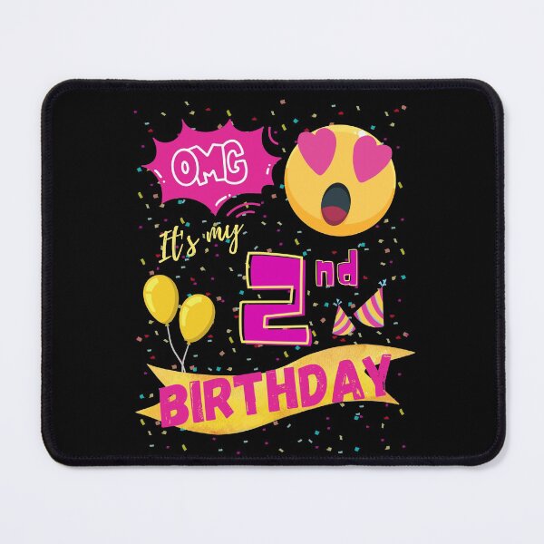 Item preview, OMG It's My 2nd Birthday Emoji Love Eye designed and sold by singRsong.
