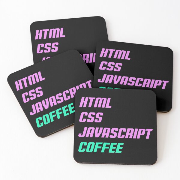 Item preview, HTML, CSS, JAVASCRIPT, COFFEE - Retro Text designed and sold by TheMajesticGoat.