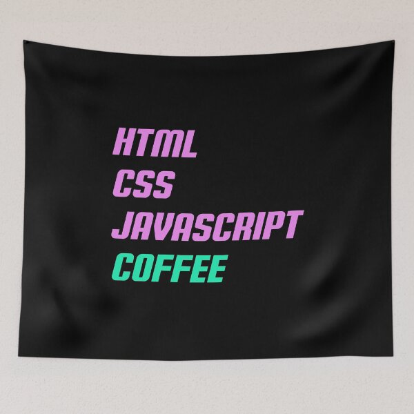 Item preview, HTML, CSS, JAVASCRIPT, COFFEE - Retro Text designed and sold by TheMajesticGoat.