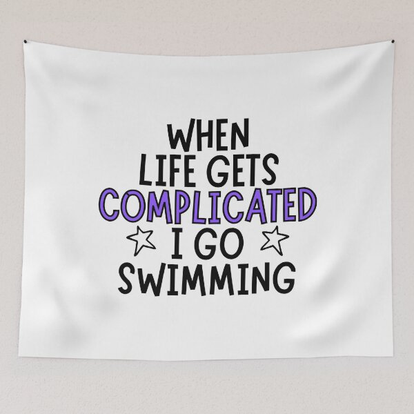 Item preview, When life gets complicated I go swimming designed and sold by TheGreenGoat.