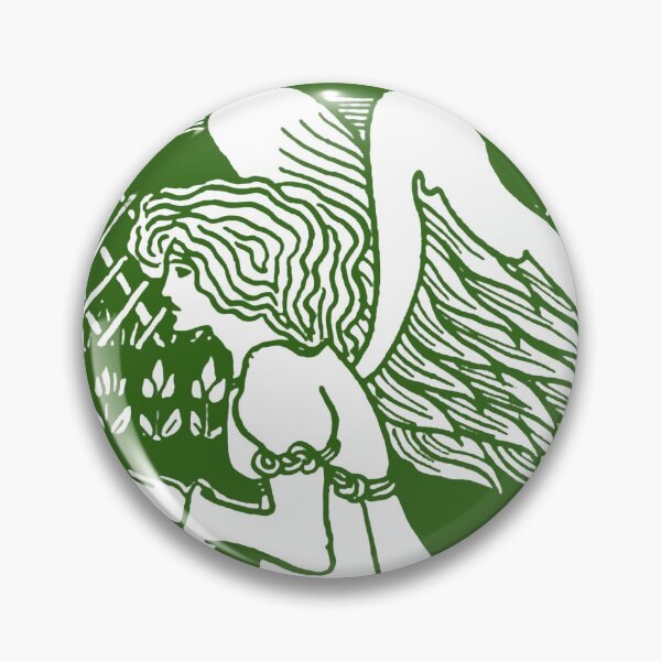 Item preview, Aubrey Beardsley Christmas Angel Green designed and sold by Pixelchicken.