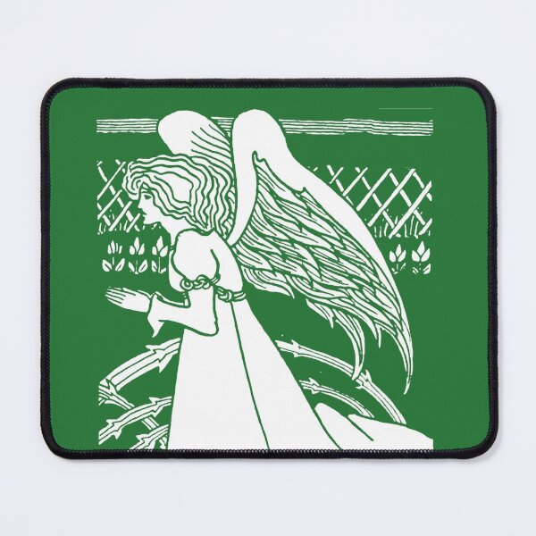 Item preview, Aubrey Beardsley Christmas Angel Green designed and sold by Pixelchicken.