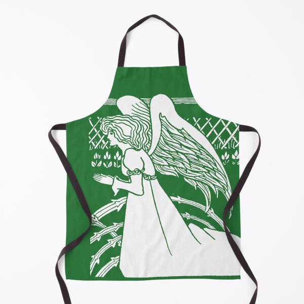 Item preview, Aubrey Beardsley Christmas Angel Green designed and sold by Pixelchicken.