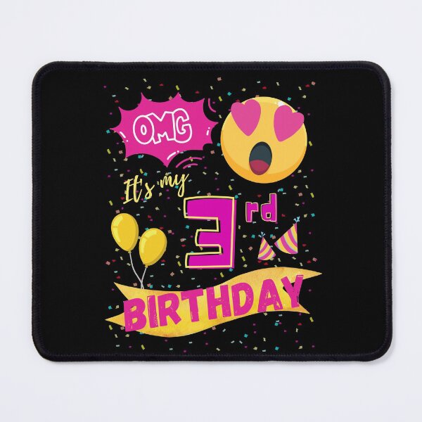 Item preview, OMG It's My 3rd Birthday Emoji Love Eye designed and sold by singRsong.