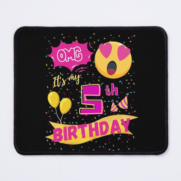 Item preview, OMG It's My 5th Birthday Emoji Love Eye designed and sold by singRsong.