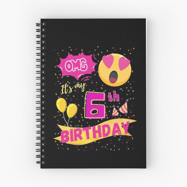 Item preview, OMG It's My 6th Birthday Emoji Love Eye designed and sold by singRsong.