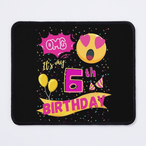 Item preview, OMG It's My 6th Birthday Emoji Love Eye designed and sold by singRsong.