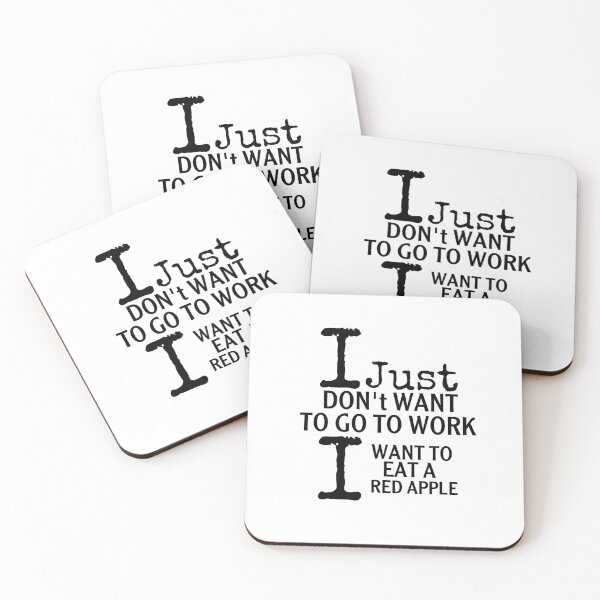 Item preview, I just don’t want to go to work i want to eat a red apple gift designed and sold by salahnewdesign.
