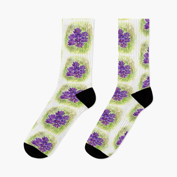 Item preview, Watercolor purple crocuses flowers designed and sold by Monika Howarth.