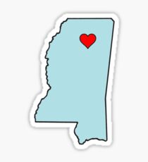 Oxford Mississippi Heart Sticker