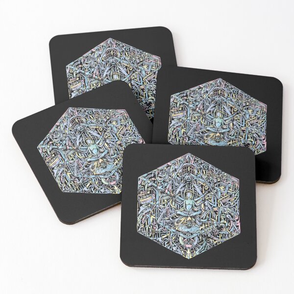 Item preview, Hexagonal Layers of Reality | Pastel Psychedelic Art designed and sold by Trippinink-.