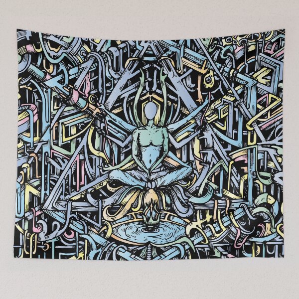Item preview, Hexagonal Layers of Reality | Pastel Psychedelic Art designed and sold by Trippinink-.