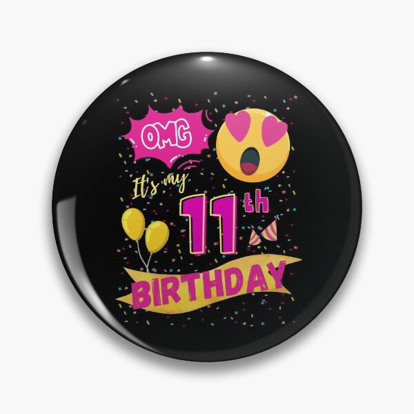 Item preview, OMG It's My 11th Birthday Emoji Love Eye designed and sold by singRsong.