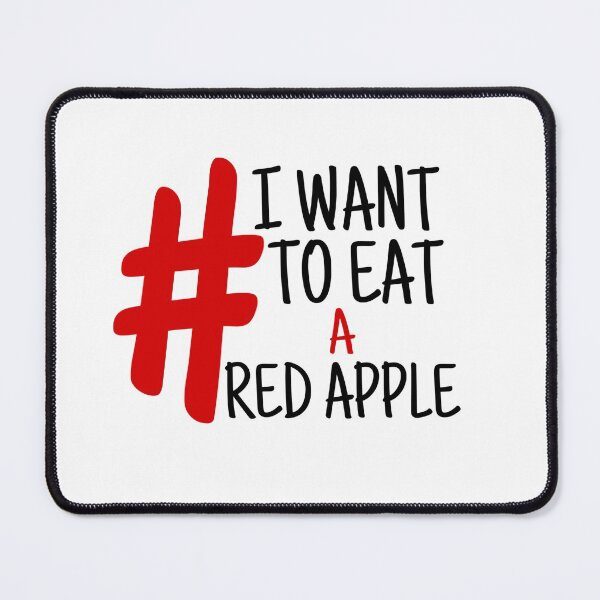 Item preview, I want to eat a red apple gift designed and sold by salahnewdesign.