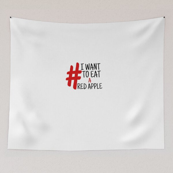 Item preview, I want to eat a red apple gift designed and sold by salahnewdesign.