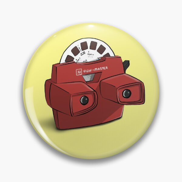 RARE Vintage Red Viewmaster 3D View-Master Viewer Toy Yellow Lever 1980s