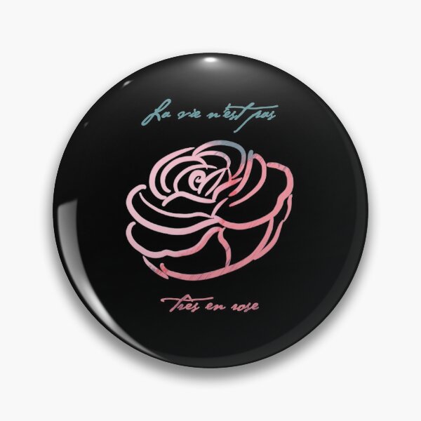 Item preview, Blue & Pink Rose Life Is Not In Pink Quote Line Art designed and sold by douxrien.
