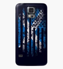 Funda/vinilo para Samsung Galaxy Diseño apenado combo de bandera de Escocia y América