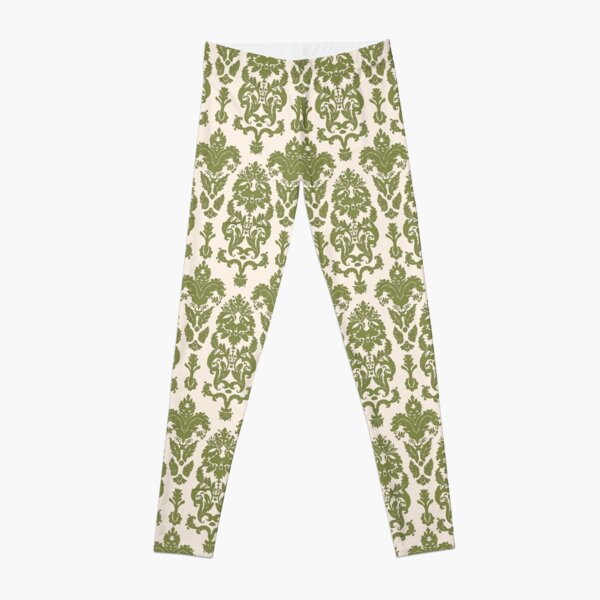 Damen-Leggings Weinrot Blumen-Allover, M