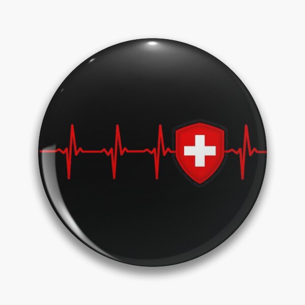 Artikelvorschau, SCHWEIZ Heartbeat Flag entworfen und verkauft von Just Be Different.