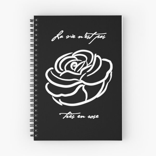 Item preview, White Rose Life Is Not In Pink Quote Line Art designed and sold by douxrien.