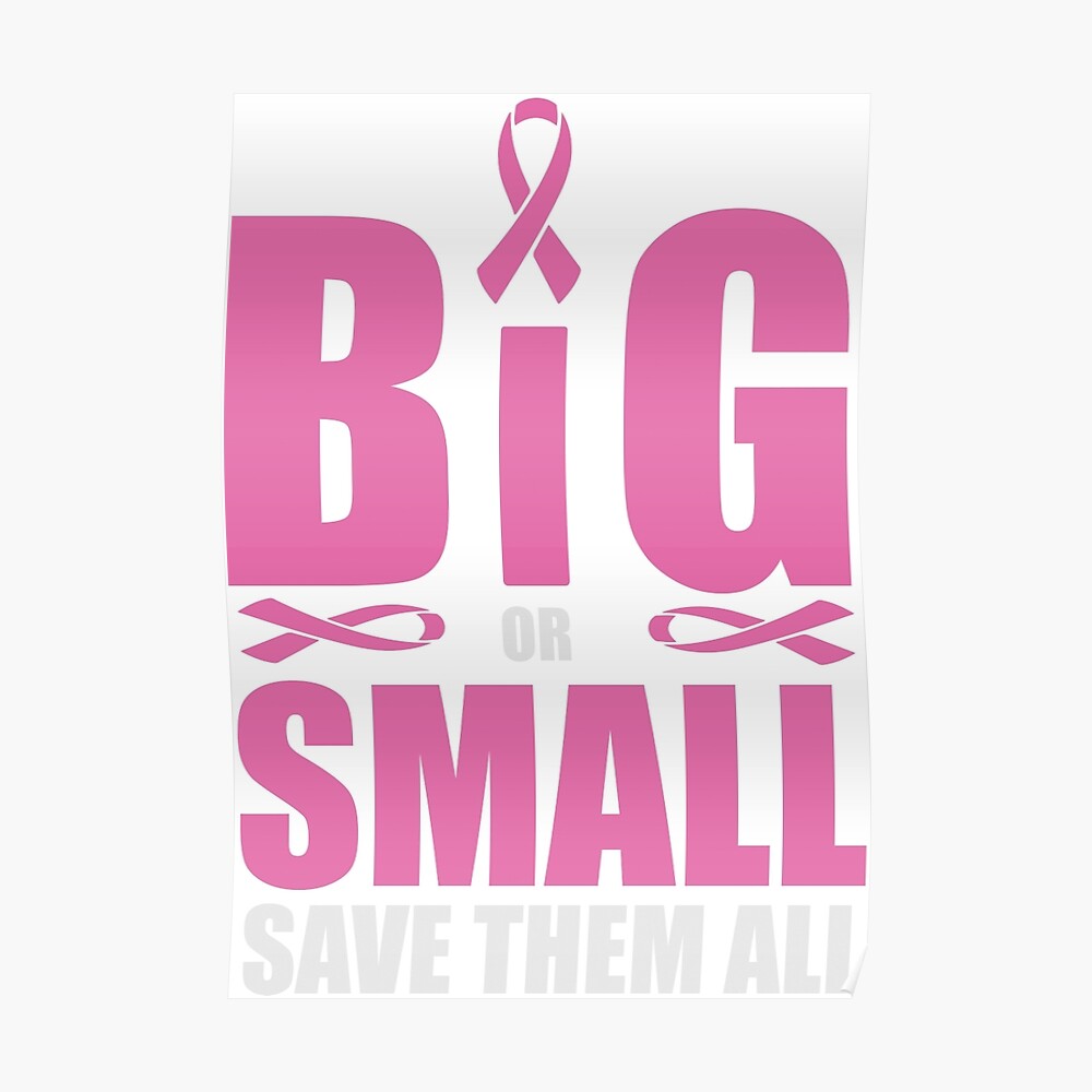 Big Or Small Save Them All Cancer Shirt Sticker By Nektarinchen Redbubble