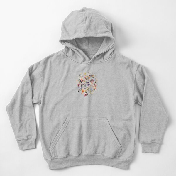 Printed hoodie - Natural white/Floral - Kids