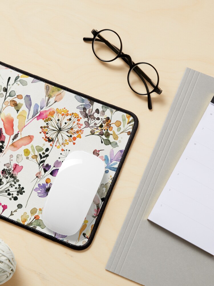 Discover Wild Flowers and Plants Watercolor - Wild Nature Botanical Print Mouse Pad