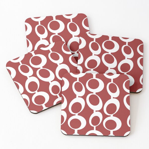 Item preview, Mid Century Mod Pattern on Vintage Ink Red designed and sold by LisWilliams.