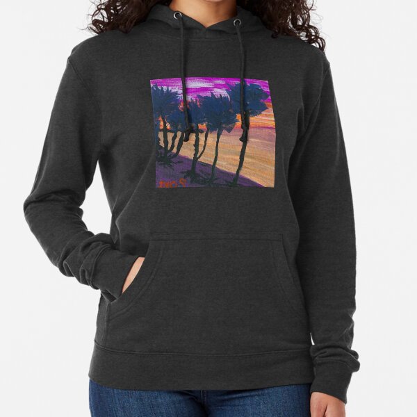 Windblown Palm Trees at Sunset Lightweight Hoodie