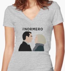 NORMERO Women's Fitted V-Neck T-Shirt