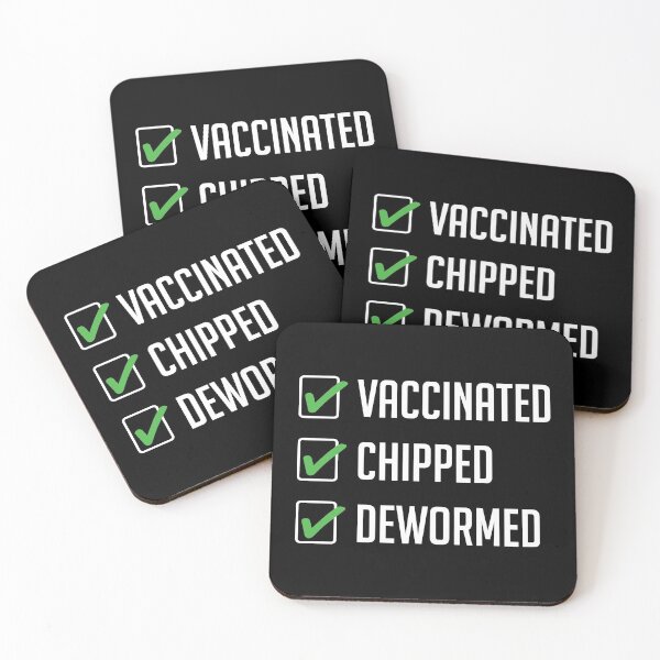 Item preview, Vaccinated Chipped Dewormed designed and sold by FunFoxDesign.