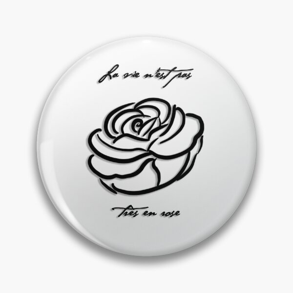 Item preview, Black Rose Life Is Not In Pink Quote Line Art designed and sold by douxrien.