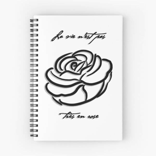 Item preview, Black Rose Life Is Not In Pink Quote Line Art designed and sold by douxrien.