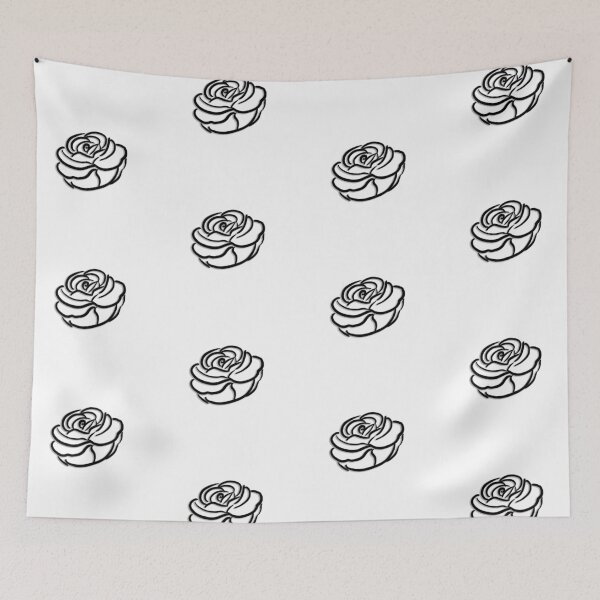 Item preview, Black Rose Life Is Not In Pink Quote Line Art designed and sold by douxrien.