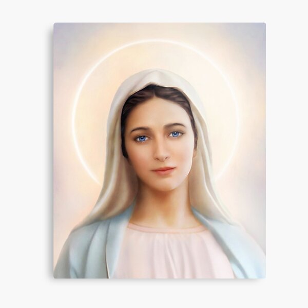 Our Lady of Medjugorje poster,The Queen of Peace Virgin Mary Kraljica Mira Metal Print
