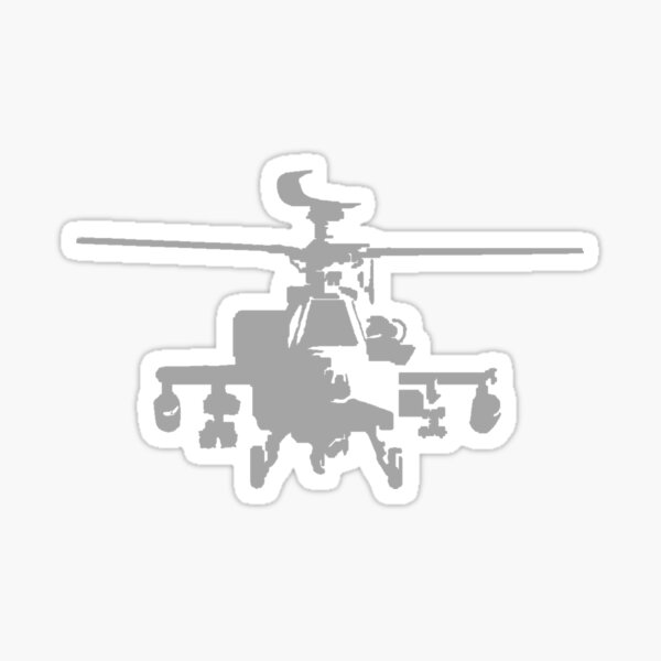 Vista previa del artículo con la obra «Vista frontal del AH-64 Apache», diseñado y vendido por ATO-Store.