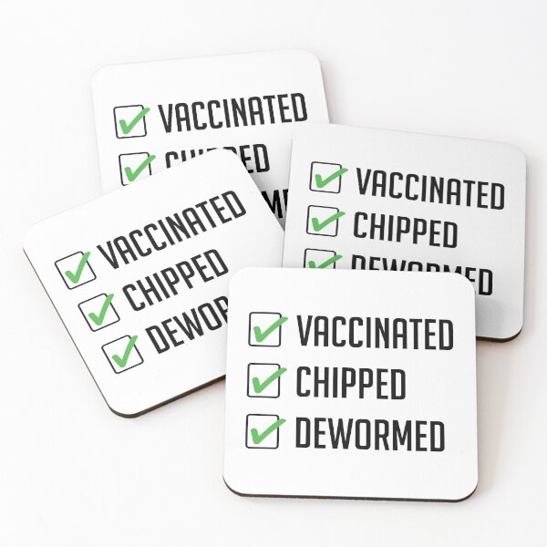 Item preview, Vaccinated Chipped Dewormed designed and sold by FunFoxDesign.