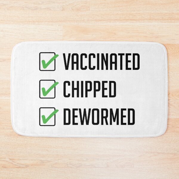 Item preview, Vaccinated Chipped Dewormed designed and sold by FunFoxDesign.