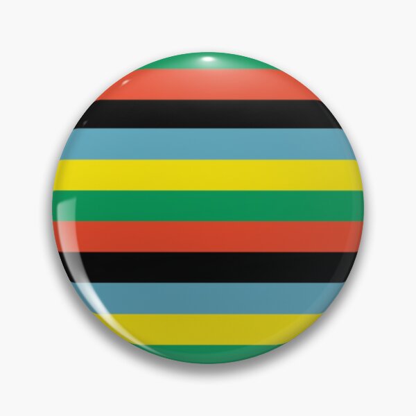 Item preview, Vibrant Classic Retro Stripes Abstract Geometrical Pattern. Blue, Green, Red, Yellow, Black Stripes designed and sold by silviaol.