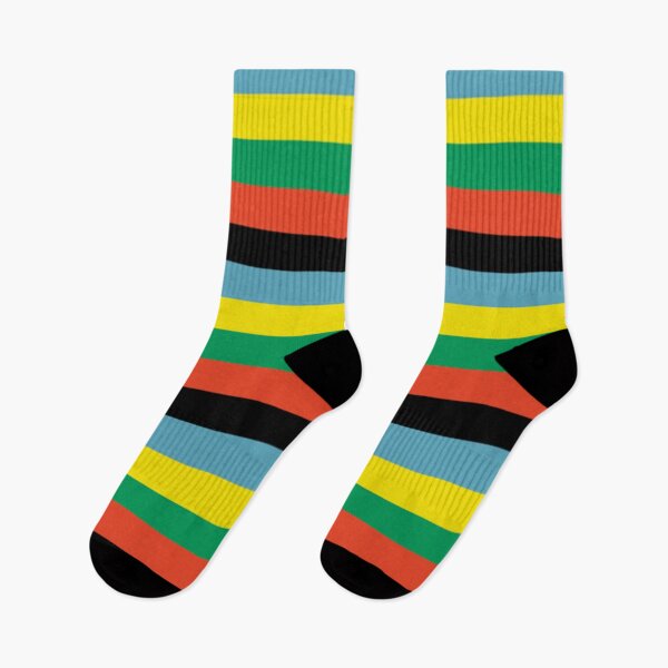 Item preview, Vibrant Classic Retro Stripes Abstract Geometrical Pattern. Blue, Green, Red, Yellow, Black Stripes designed and sold by silviaol.