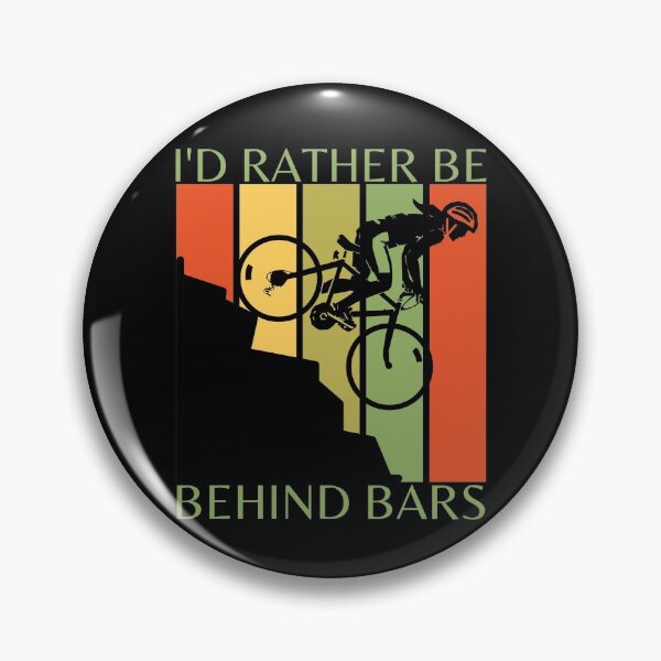 Item preview, Funny Mountain Bike Downhill Ride Biker | I'd Rather Be Behind Bars MTB Cycling designed and sold by InkItStudio.