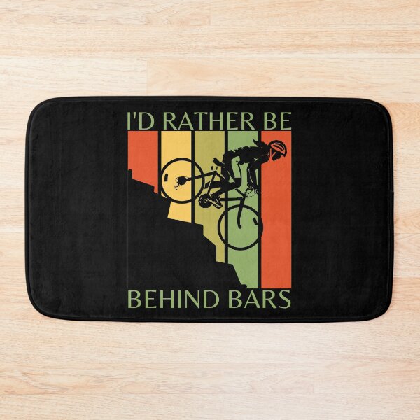 Item preview, Funny Mountain Bike Downhill Ride Biker | I'd Rather Be Behind Bars MTB Cycling designed and sold by InkItStudio.
